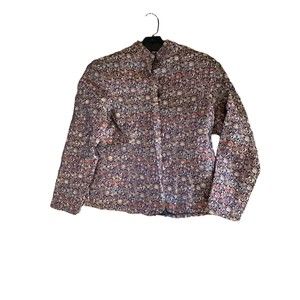 Silk  Jacquard Jacket size 38  u.s 6  by Christian Lu Floral